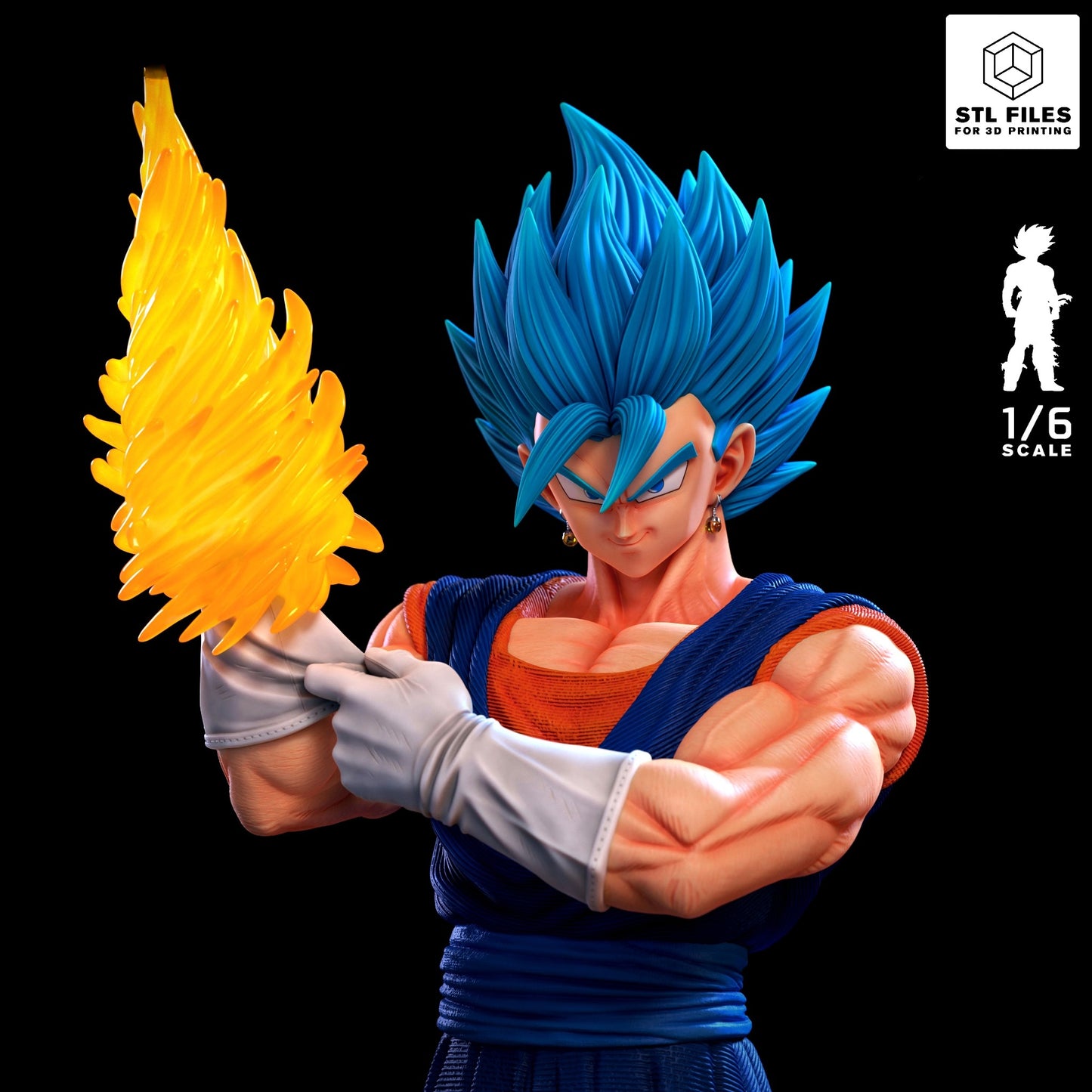 3146 Vegito Super Saiyan Blue - Dragon Ball - STL 3D Print Files