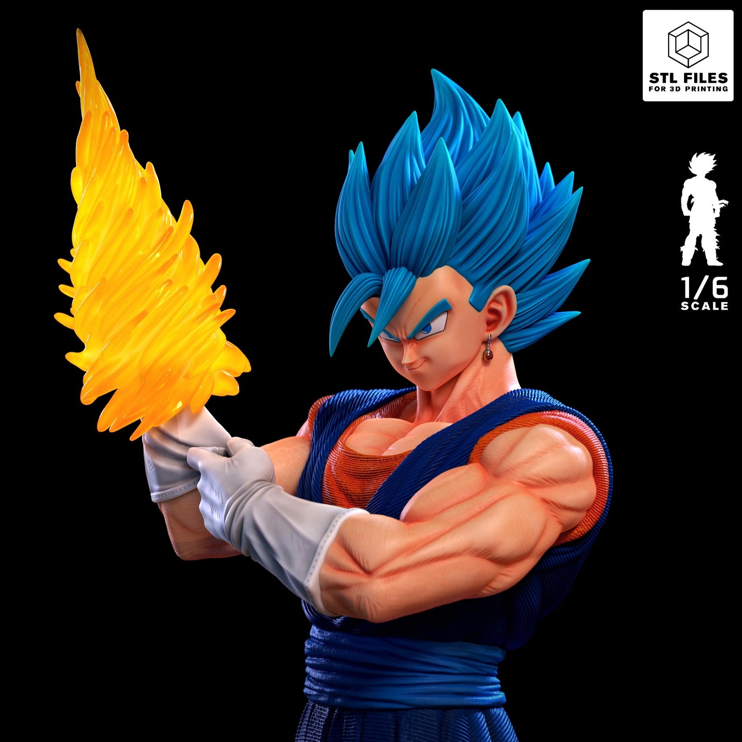 3146 Vegito Super Saiyan Blue - Dragon Ball - STL 3D Print Files