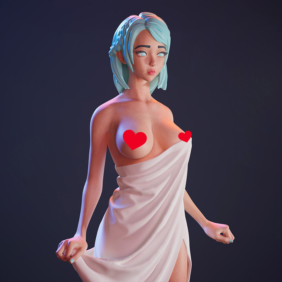 3769 FIVE Cute Girls NSFW In Towels - STL 3D Print Files