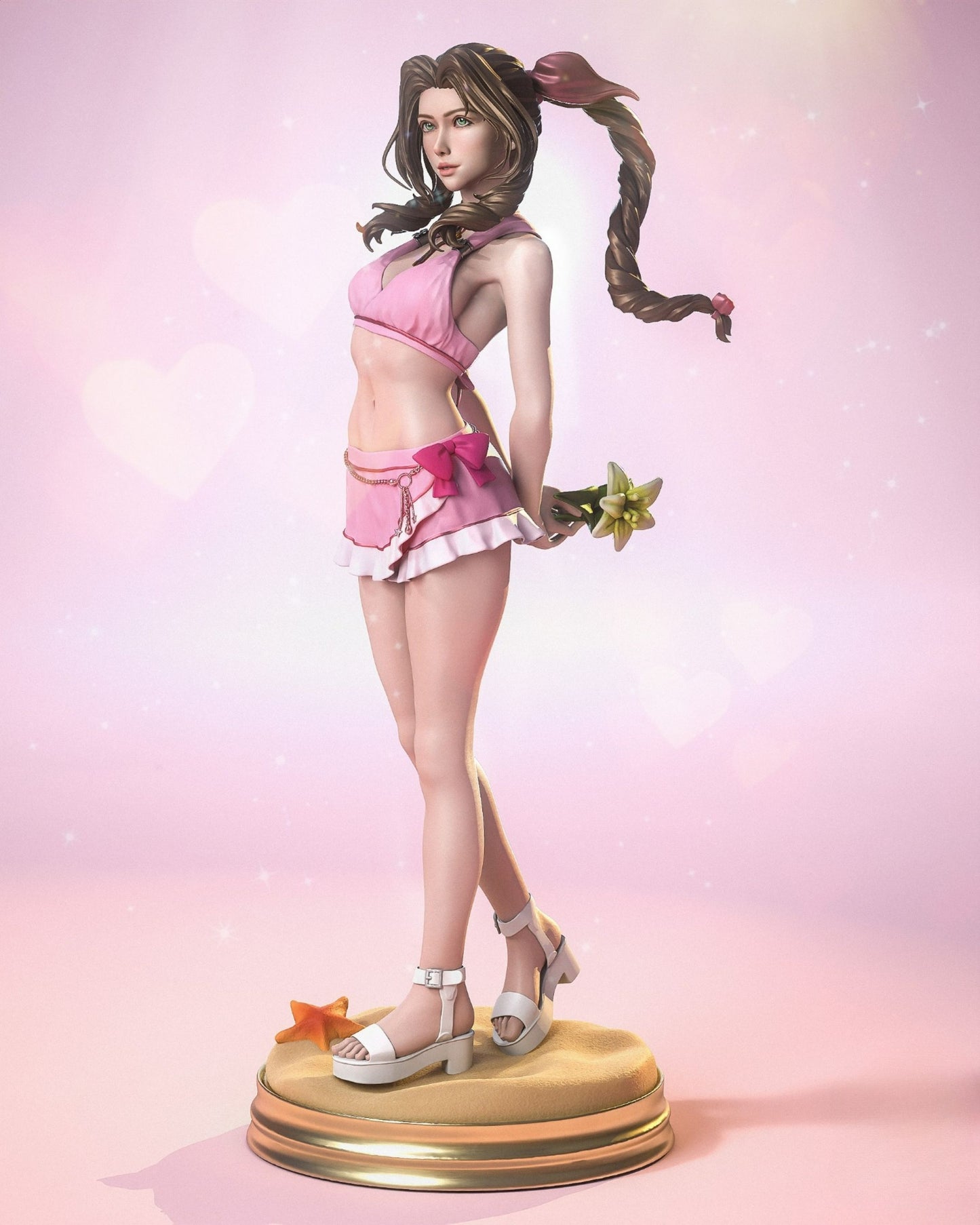 3818 Aerith Gainsborough - Final Fantasy - STL 3D Print Files
