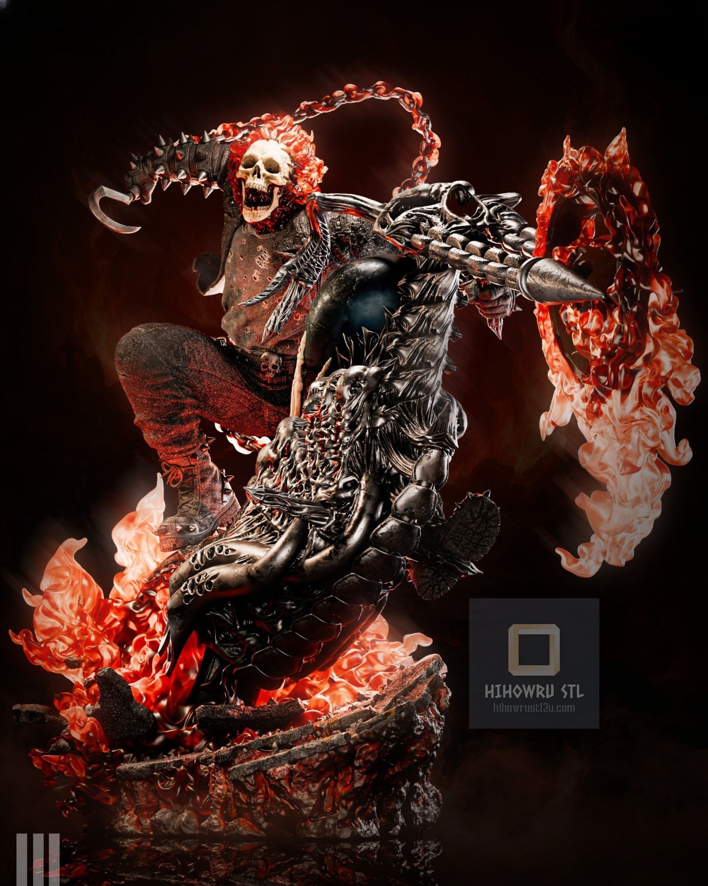 4282 Ghost Rider - Marvel Comics - STL 3D Print Files