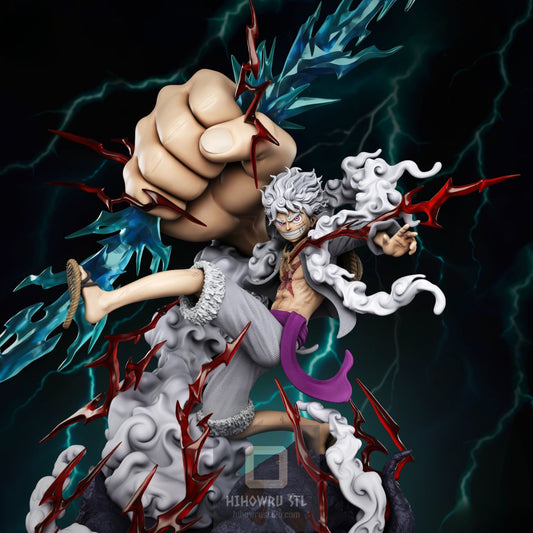 4498 Luffy Gear 5 - One Piece - STL 3D Print Files