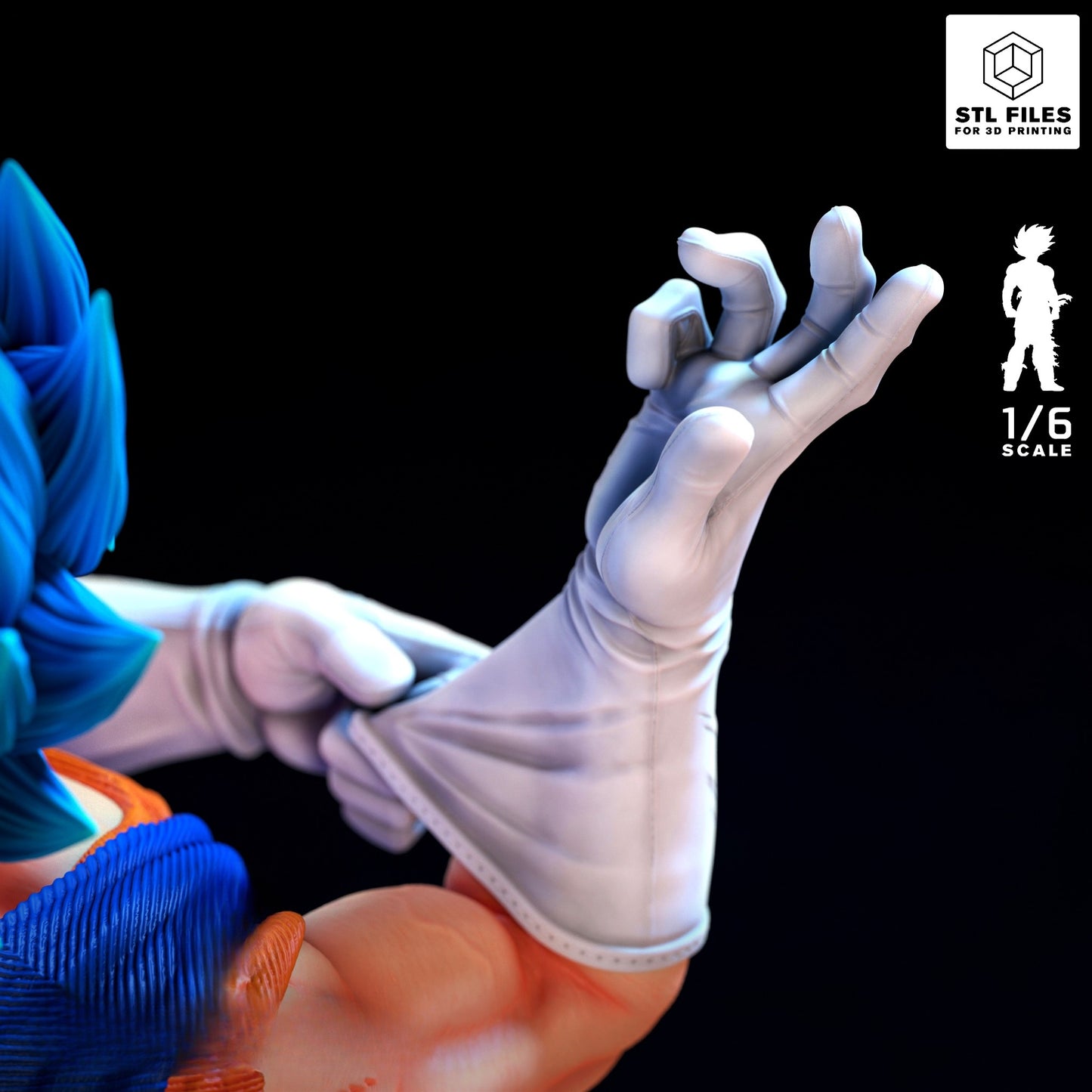 3146 Vegito Super Saiyan Blue - Dragon Ball - STL 3D Print Files