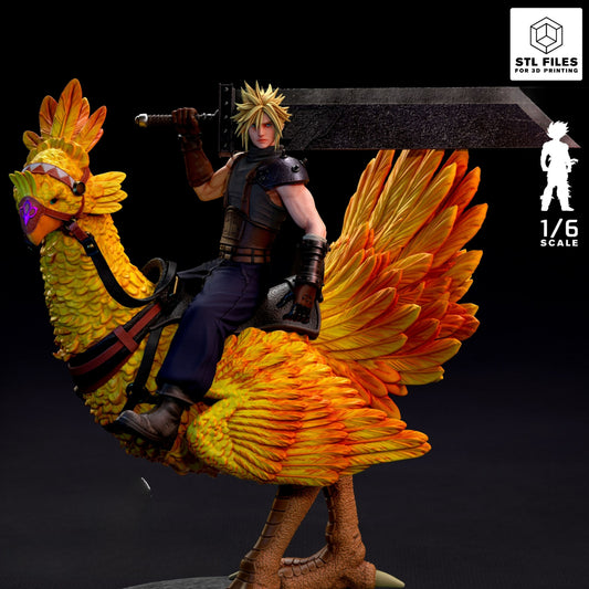 3678 Cloud Strife - Final Fantasy - STL 3D Print Files