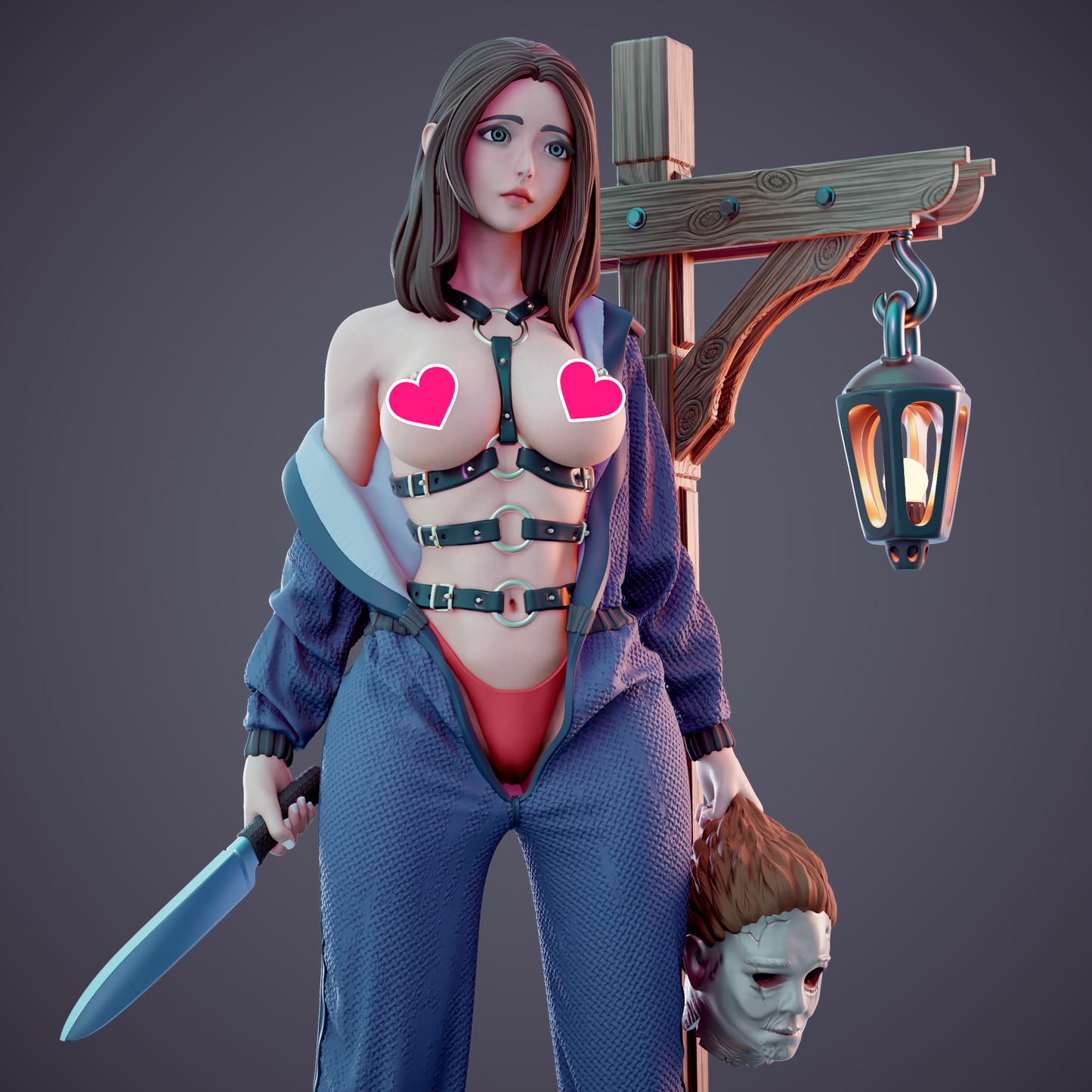 3158 Halloween Girl NSFW - STL 3D Print Files