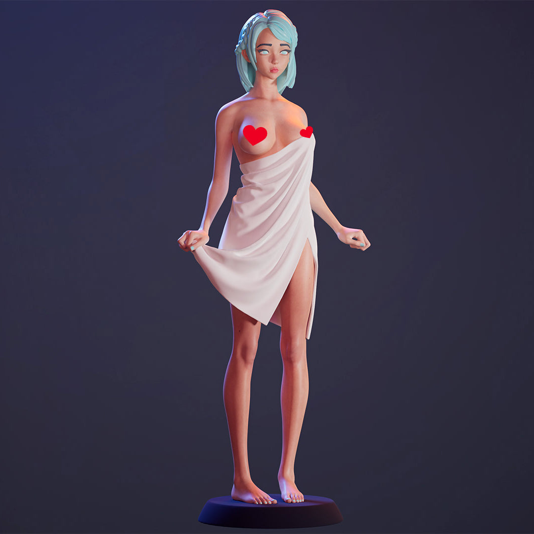 3769 FIVE Cute Girls NSFW In Towels - STL 3D Print Files