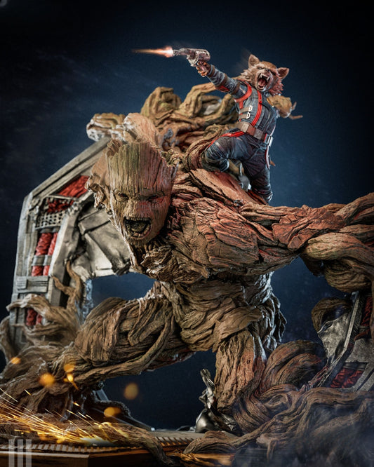 3845 Rocket and Groot - Guardians of the Galaxy - STL 3D Print Files