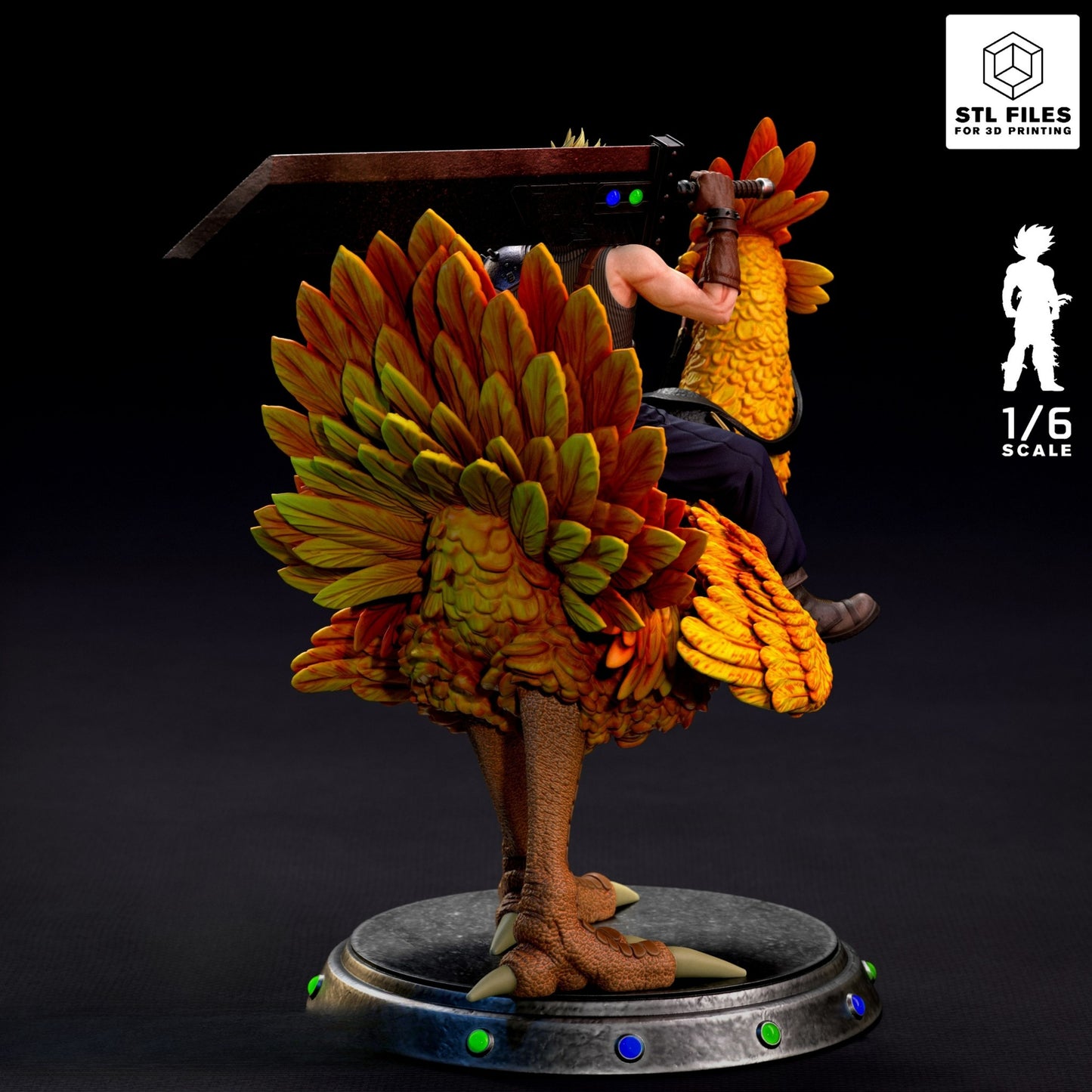 3678 Cloud Strife - Final Fantasy - STL 3D Print Files