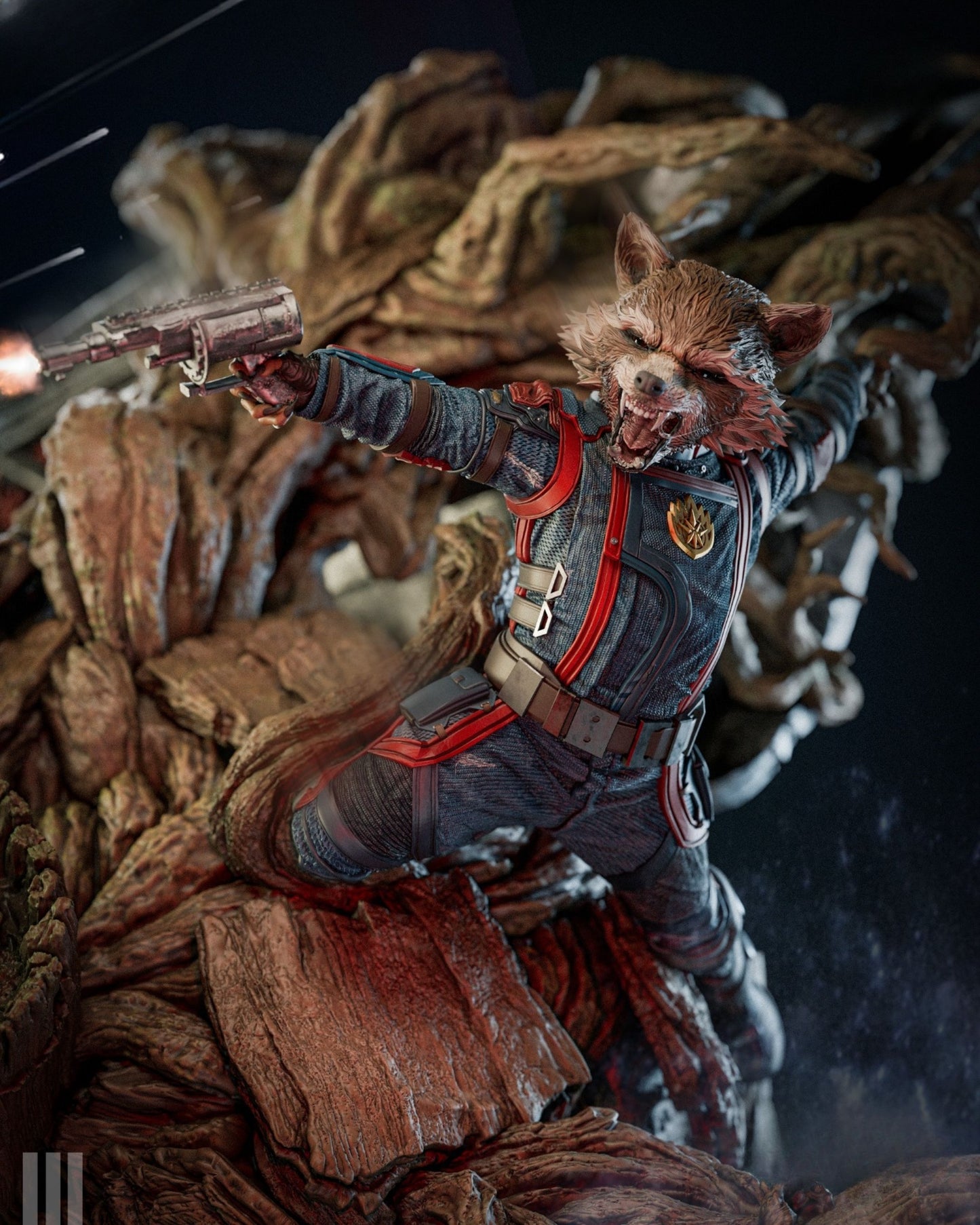 3845 Rocket and Groot - Guardians of the Galaxy - STL 3D Print Files