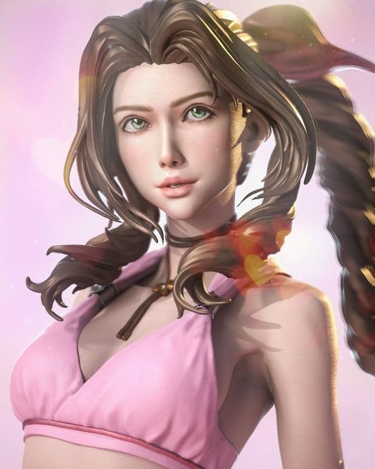 3818 Aerith Gainsborough - Final Fantasy - STL 3D Print Files