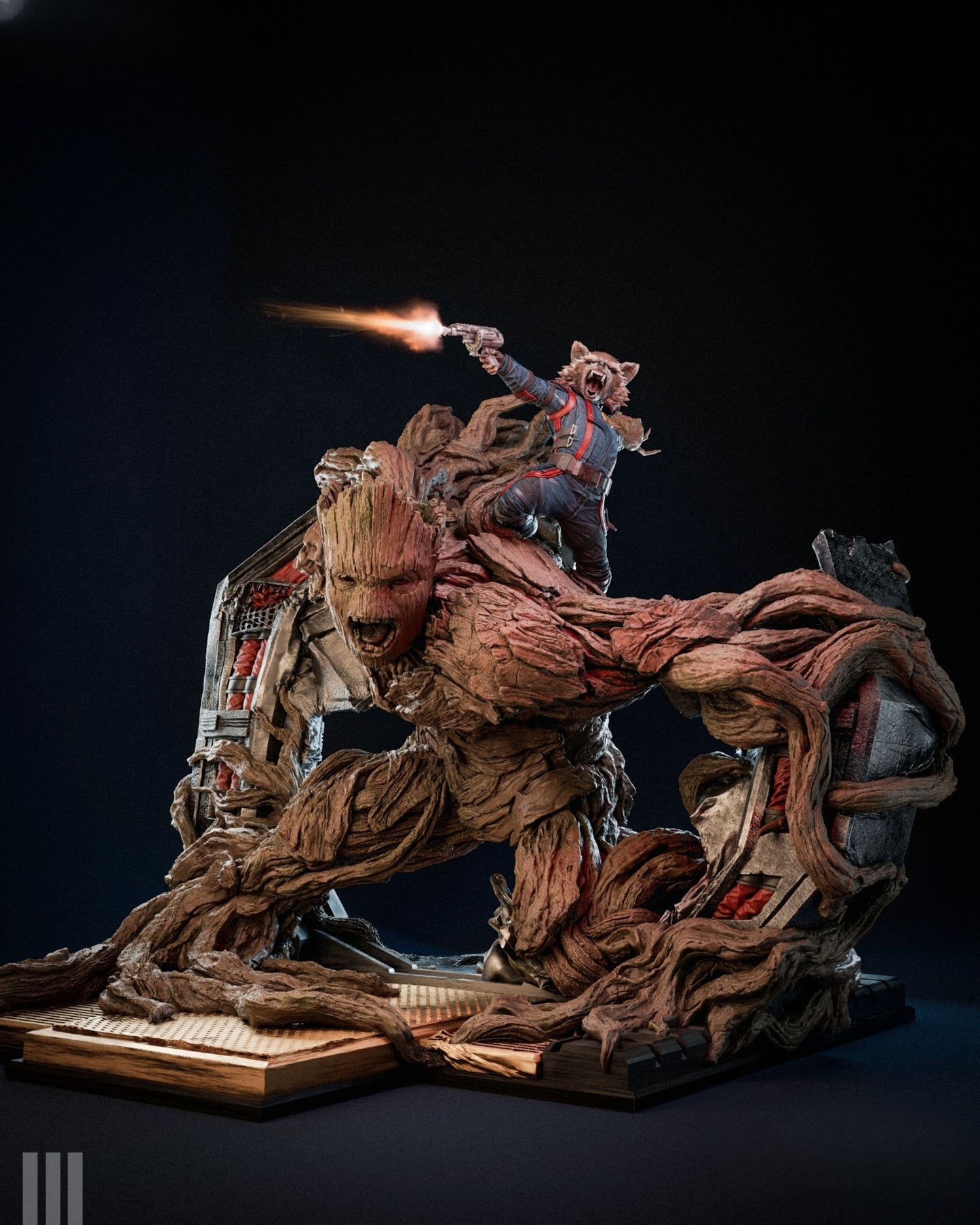 3845 Rocket and Groot - Guardians of the Galaxy - STL 3D Print Files
