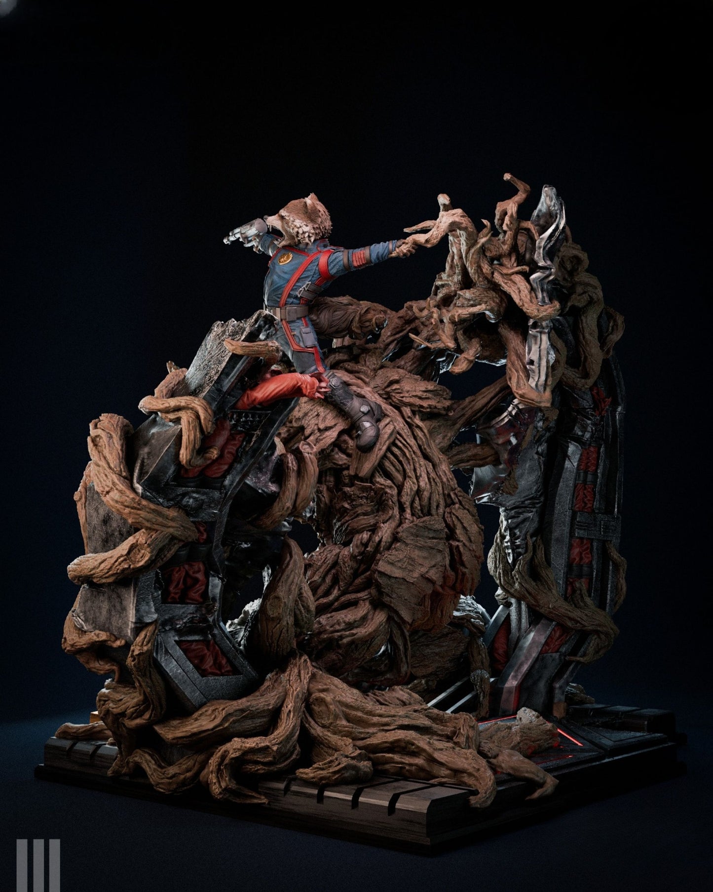 3845 Rocket and Groot - Guardians of the Galaxy - STL 3D Print Files