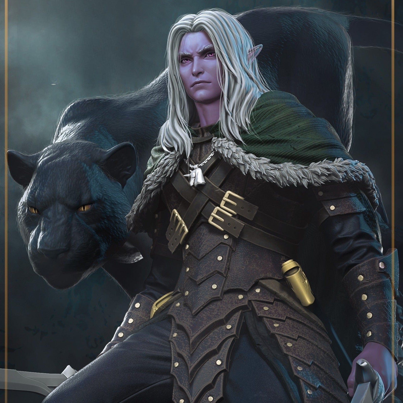 2384 Drizzt Do'Urden Baldur's Gate 3 STL 3D Print Files My Stl