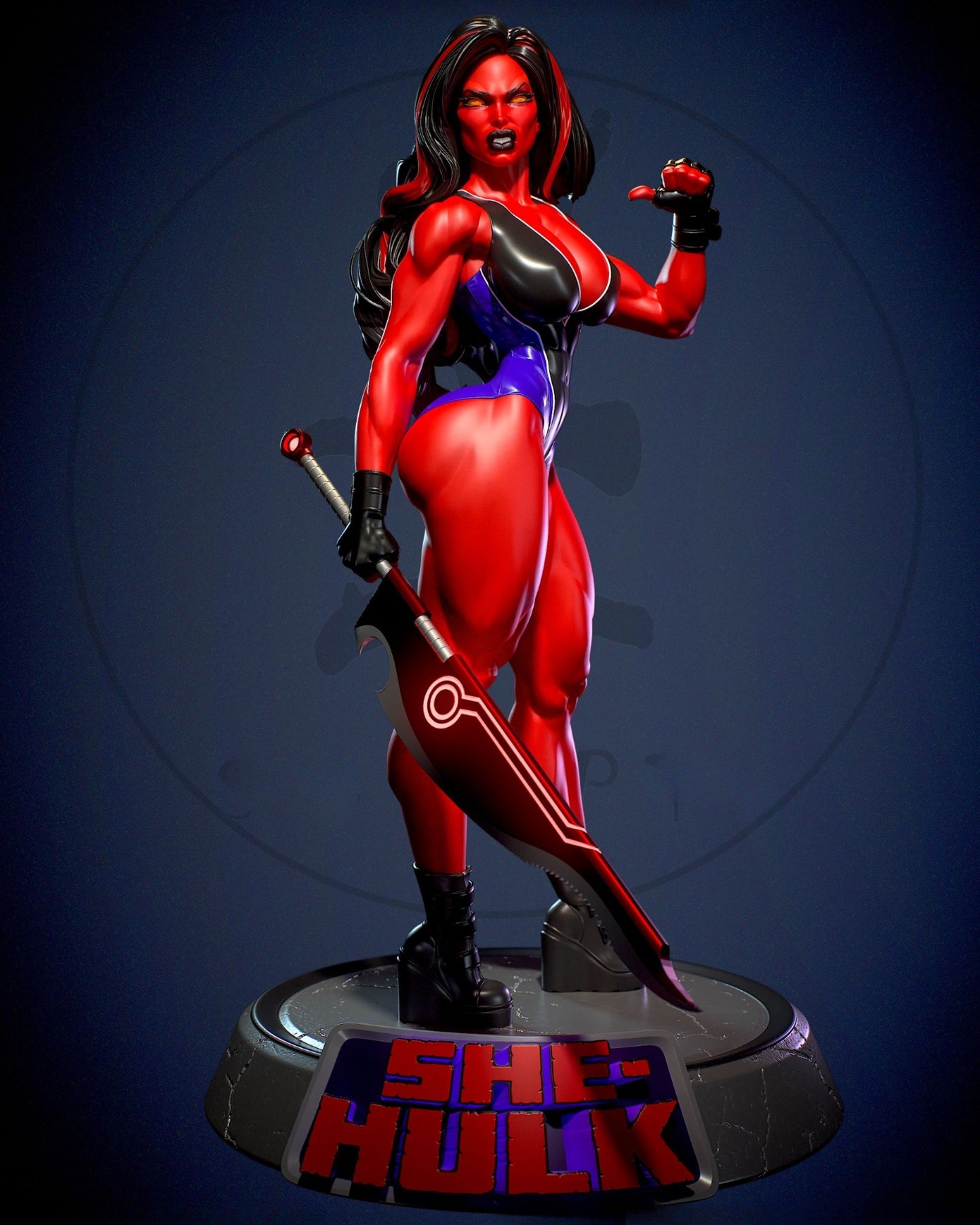 3972 She Hulk Red - Marvel Comics - STL 3D Print Files