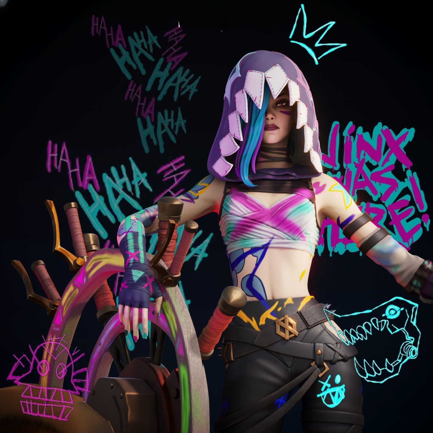 4056 Jinx - League of Legends - STL 3D Print Files