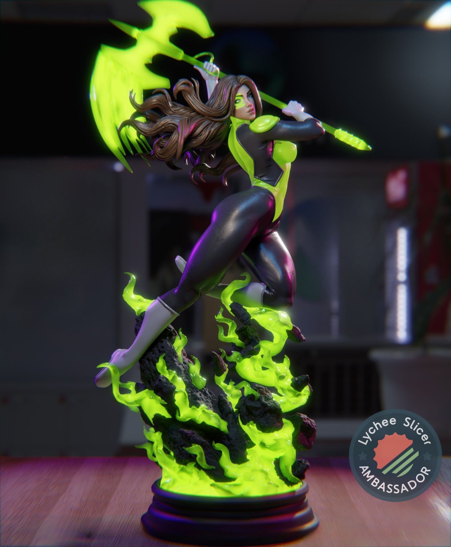 4064 Jessica Cruz - Yellow Lantern - STL 3D Print Files