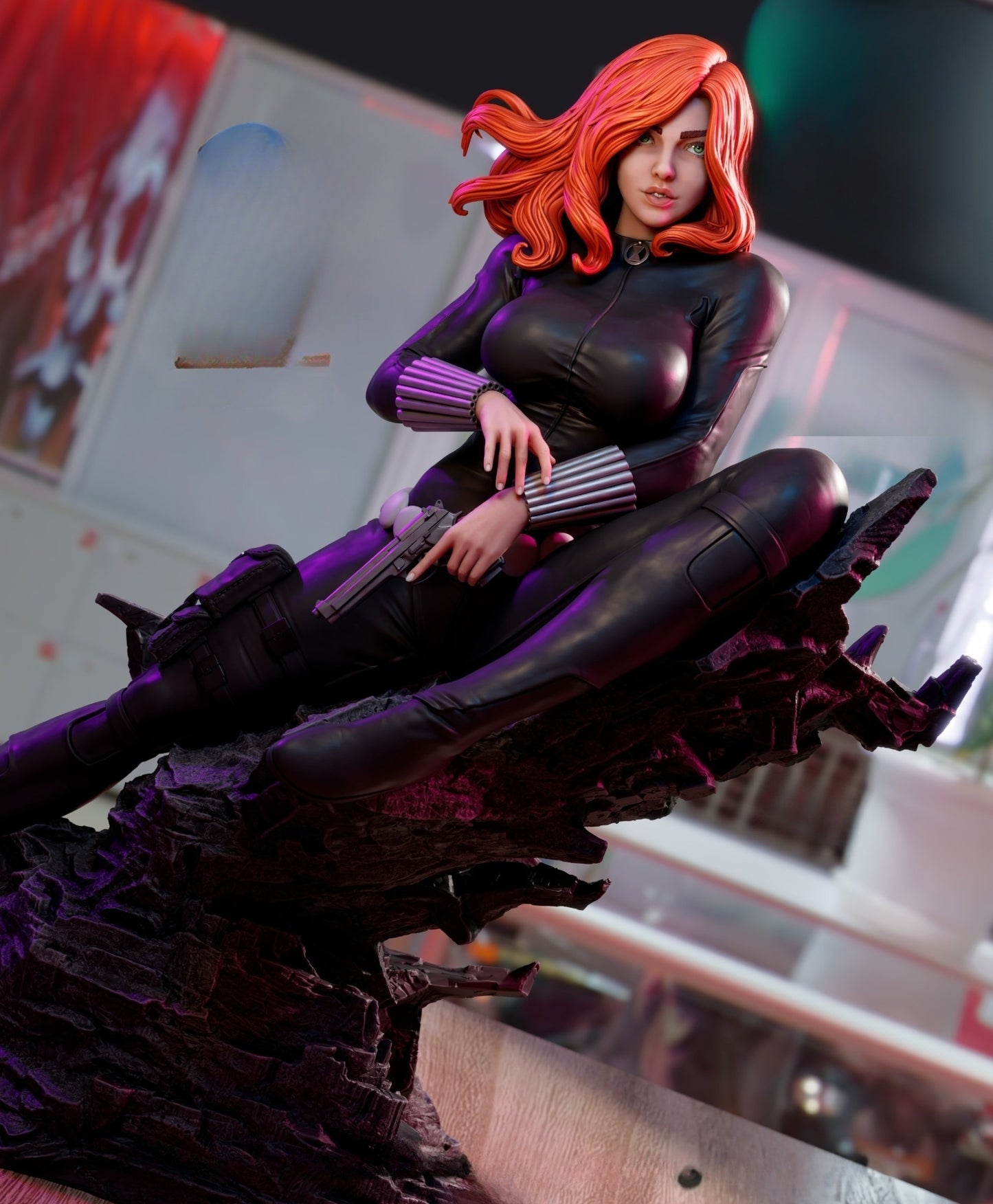 3463 Black Widow Comic - STL 3D Print Files