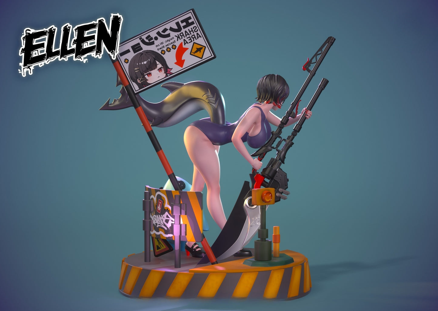 3979 Ellen Joe NSFW - Zenless Zone Zero - STL 3D Print Files
