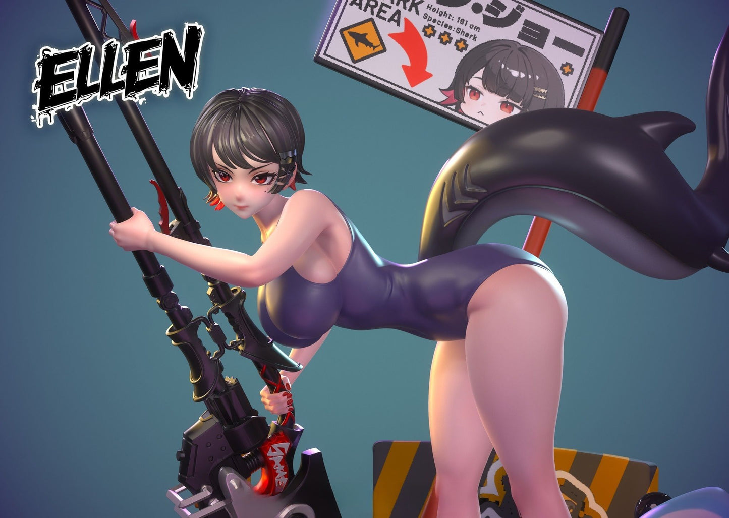 3979 Ellen Joe NSFW - Zenless Zone Zero - STL 3D Print Files