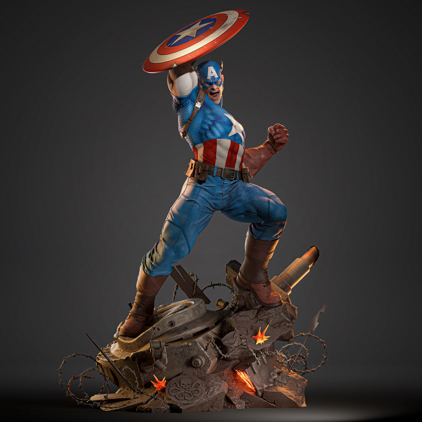 2381 Captain America - Marvel Comics - STL 3D Print Files