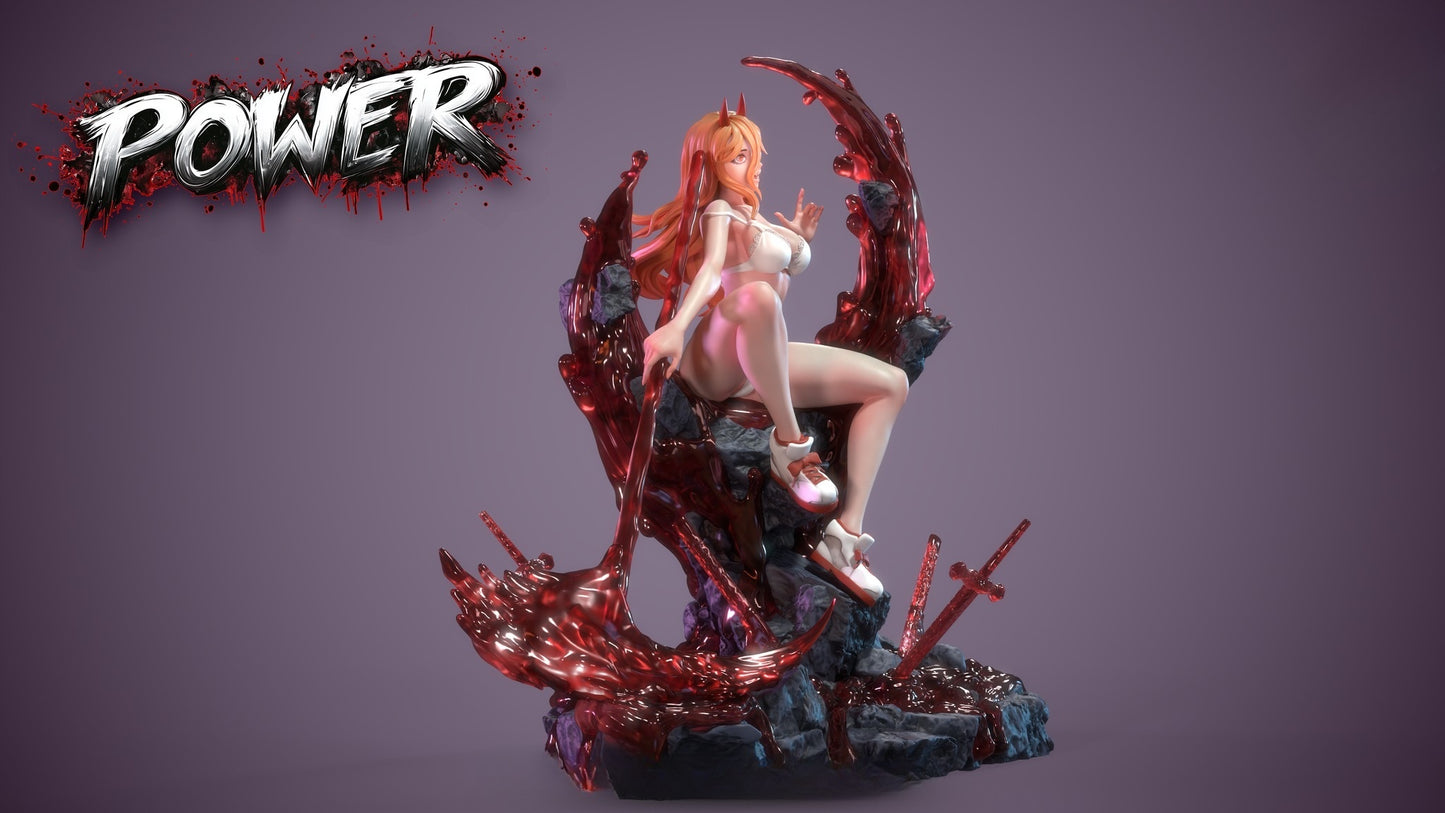 3980 Power NSFW - Chainsaw Man - STL 3D Print Files