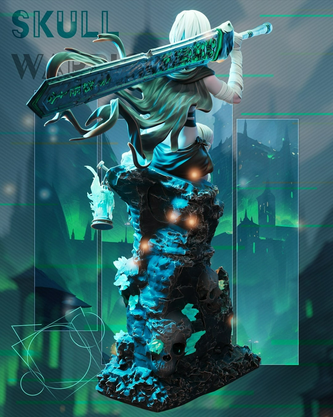 3567 Skull Girl - STL 3D Print Files