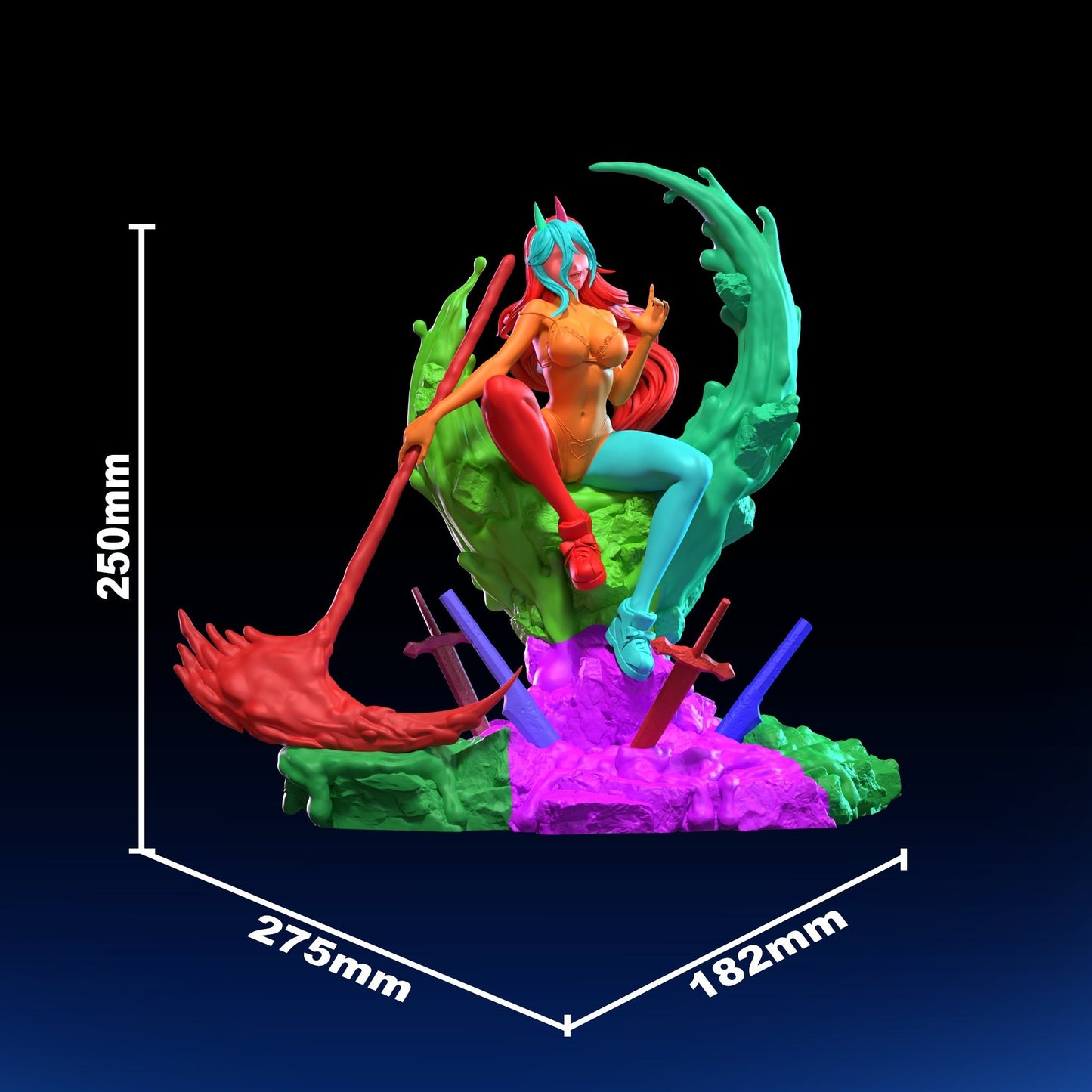 3980 Power NSFW - Chainsaw Man - STL 3D Print Files