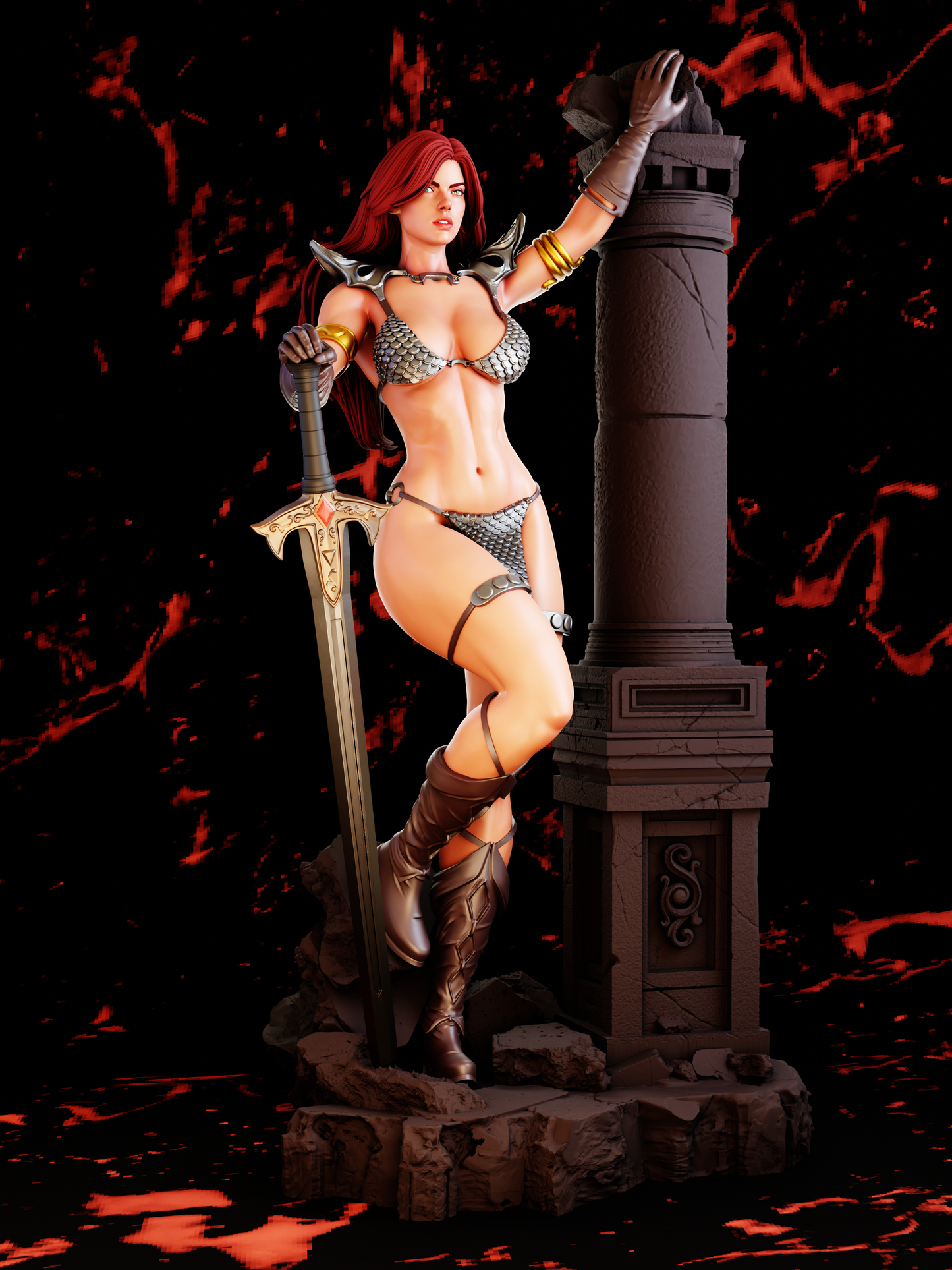 1777 Red Sonja NSFW - Marvel Comics - STL 3D Print Files