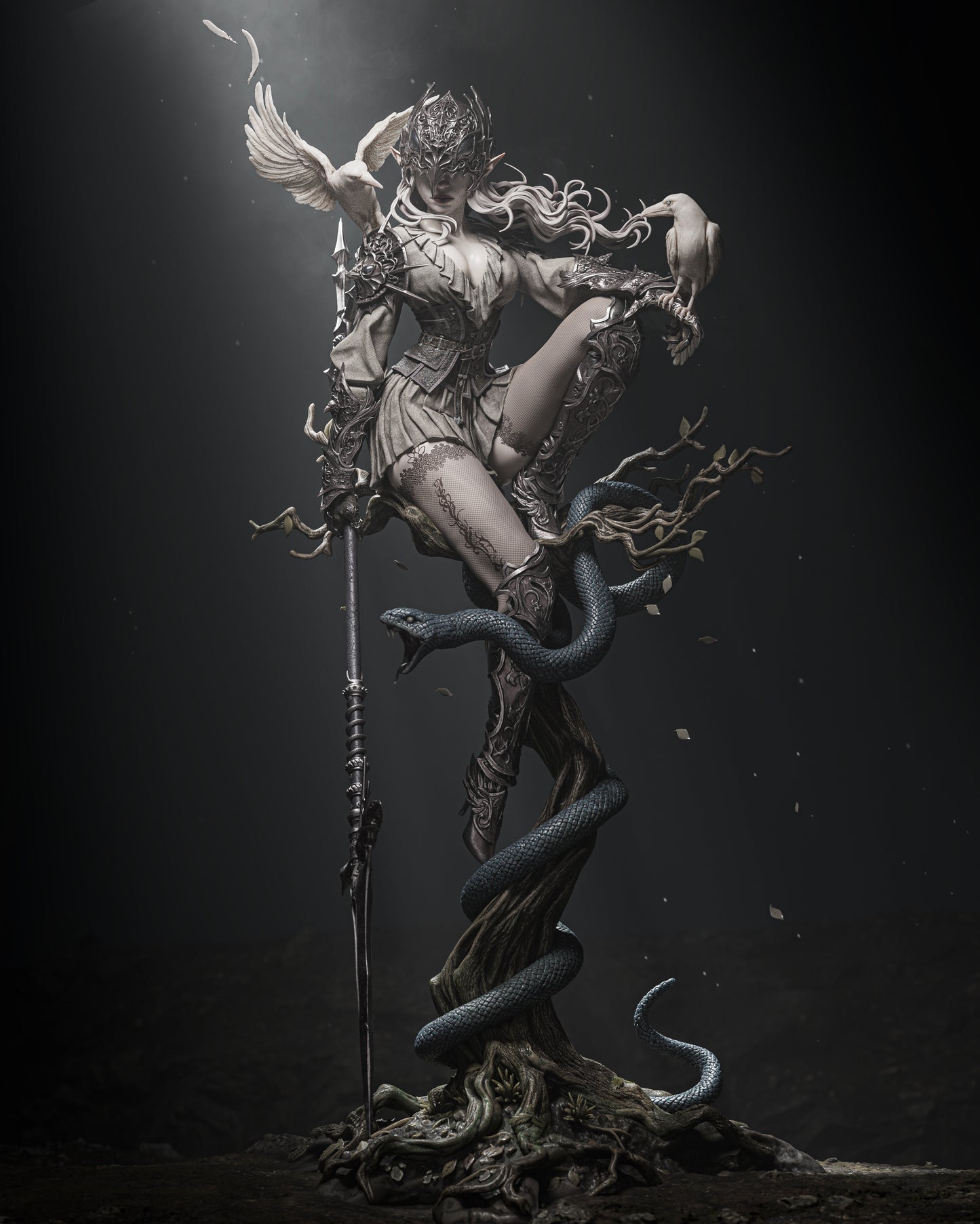 4277 CROW GIRL - STL 3D Print Files