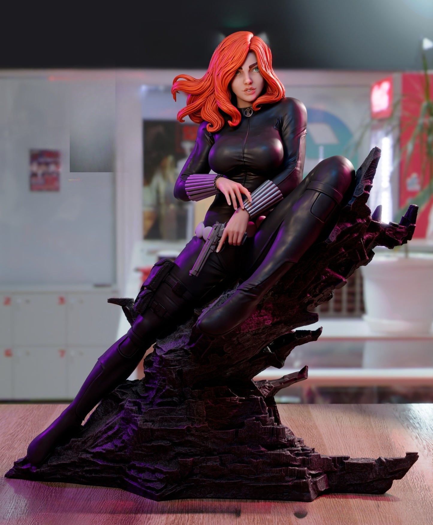 3463 Black Widow Comic - STL 3D Print Files