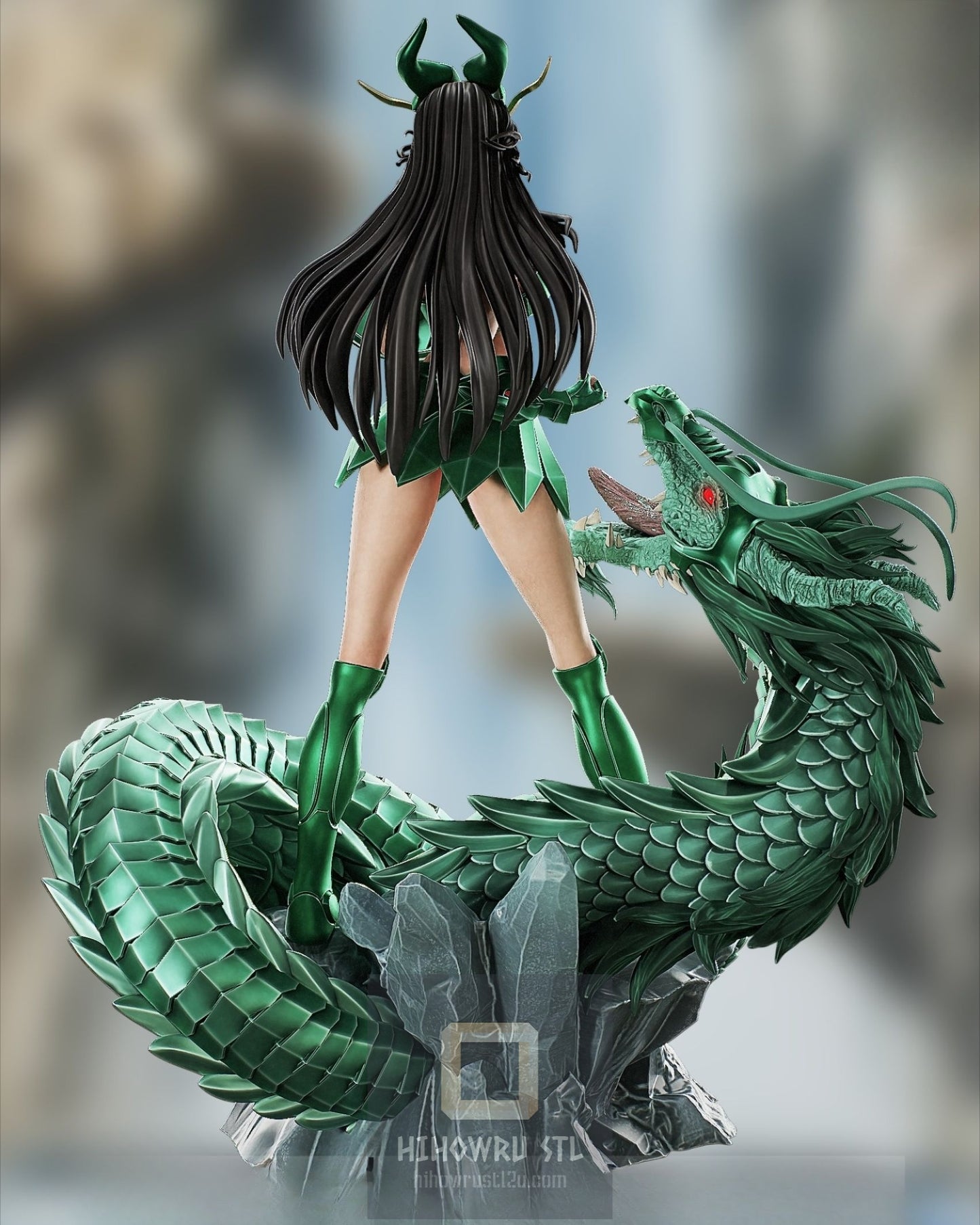 4491 Female Dragon Shiryu NSFW - Saint Seiya - STL 3D Print Files