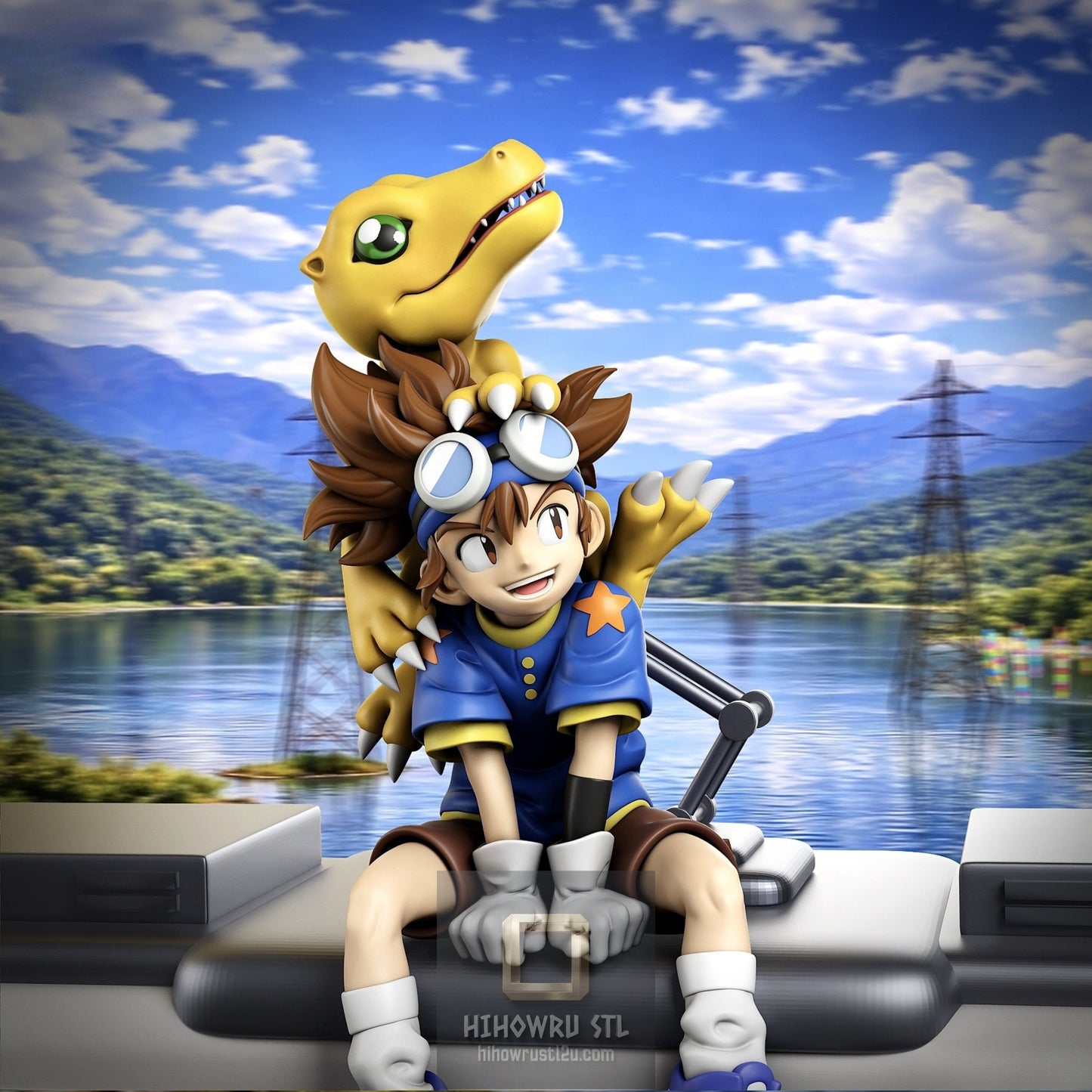 5344 Tai And Agumon - Digimon - STL 3D Print Files