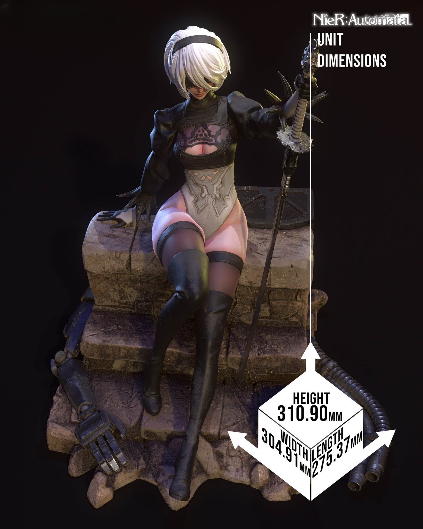 3968 2B - NIER AUTOMATA - STL 3D Print Files