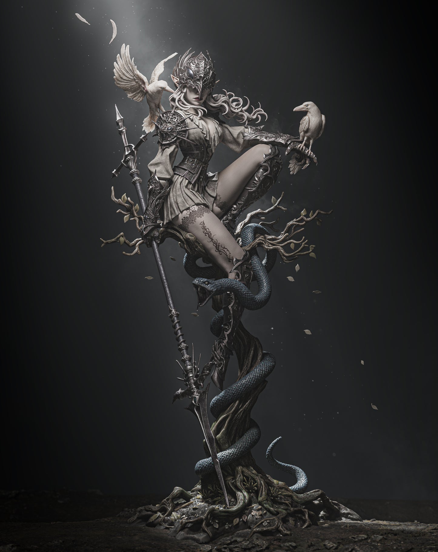 4277 CROW GIRL - STL 3D Print Files