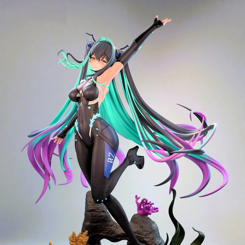 4128 Little Mermaid - Nikke Goddess of Victory - STL 3d Print Files