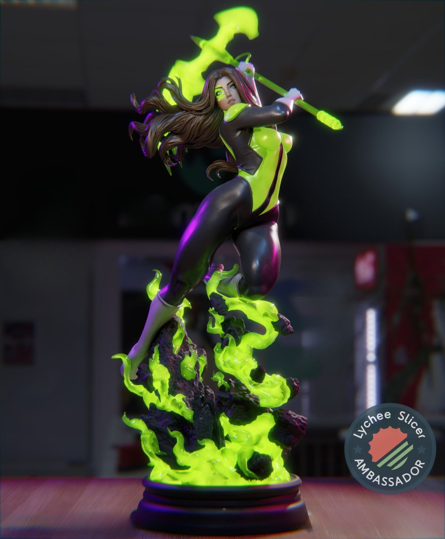 4064 Jessica Cruz - Yellow Lantern - STL 3D Print Files