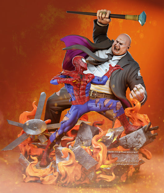 3585 Spider-Man VS The Kingpin - Marvel Comics - STL 3D Print Files