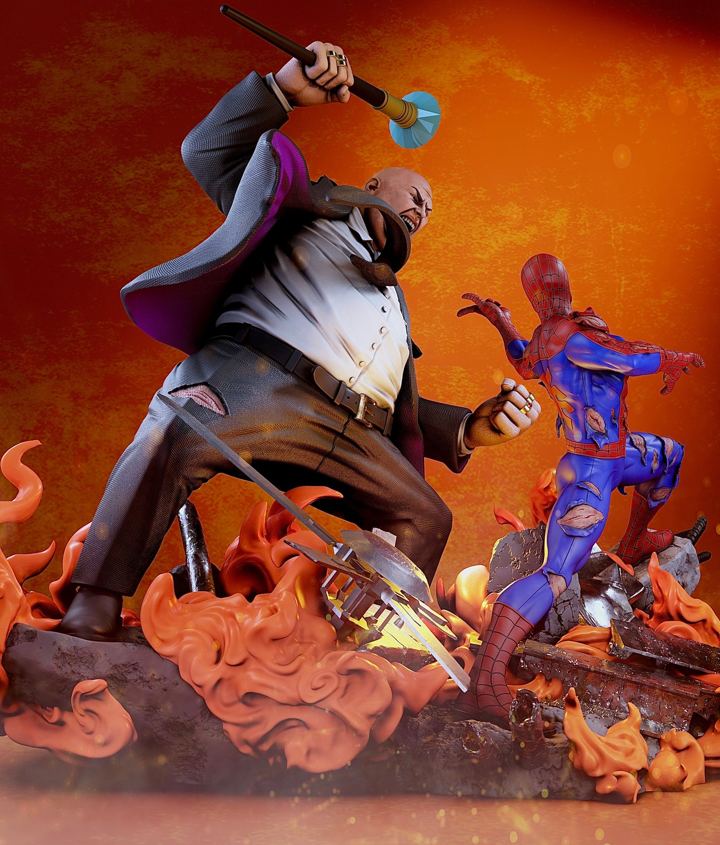 3585 Spider-Man VS The Kingpin - Marvel Comics - STL 3D Print Files