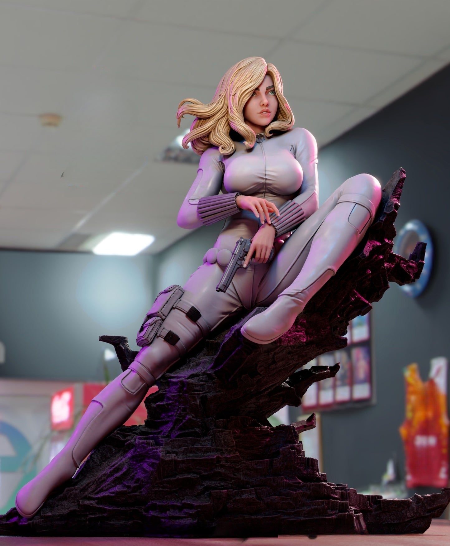 3463 Black Widow Comic - STL 3D Print Files