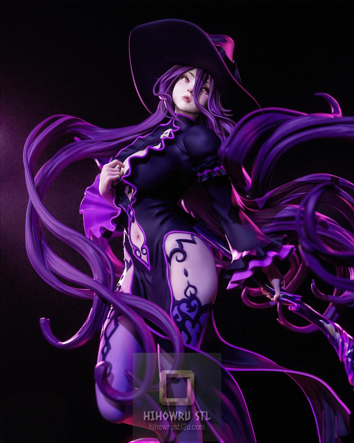 5618 Dark Mage NSFW - Monster Girl Encyclopedia - STL 3D Print Files