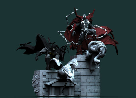 2273 BATMAN and SPAWN - DC Comics - STL 3D Print Files