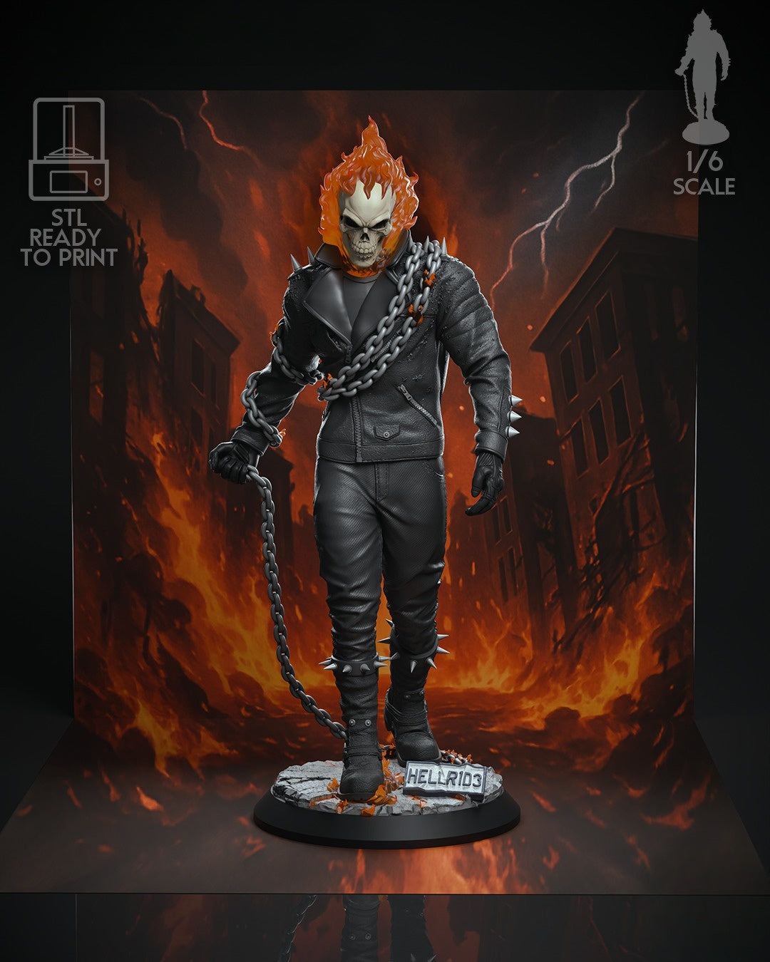 3869 Ghost Rider - Marvel Comics - STL 3D Print Files
