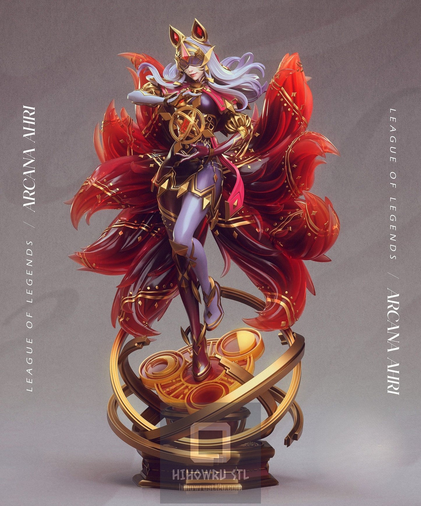 4583 Arcana Ahri - League of Legends - STL 3D Print Files