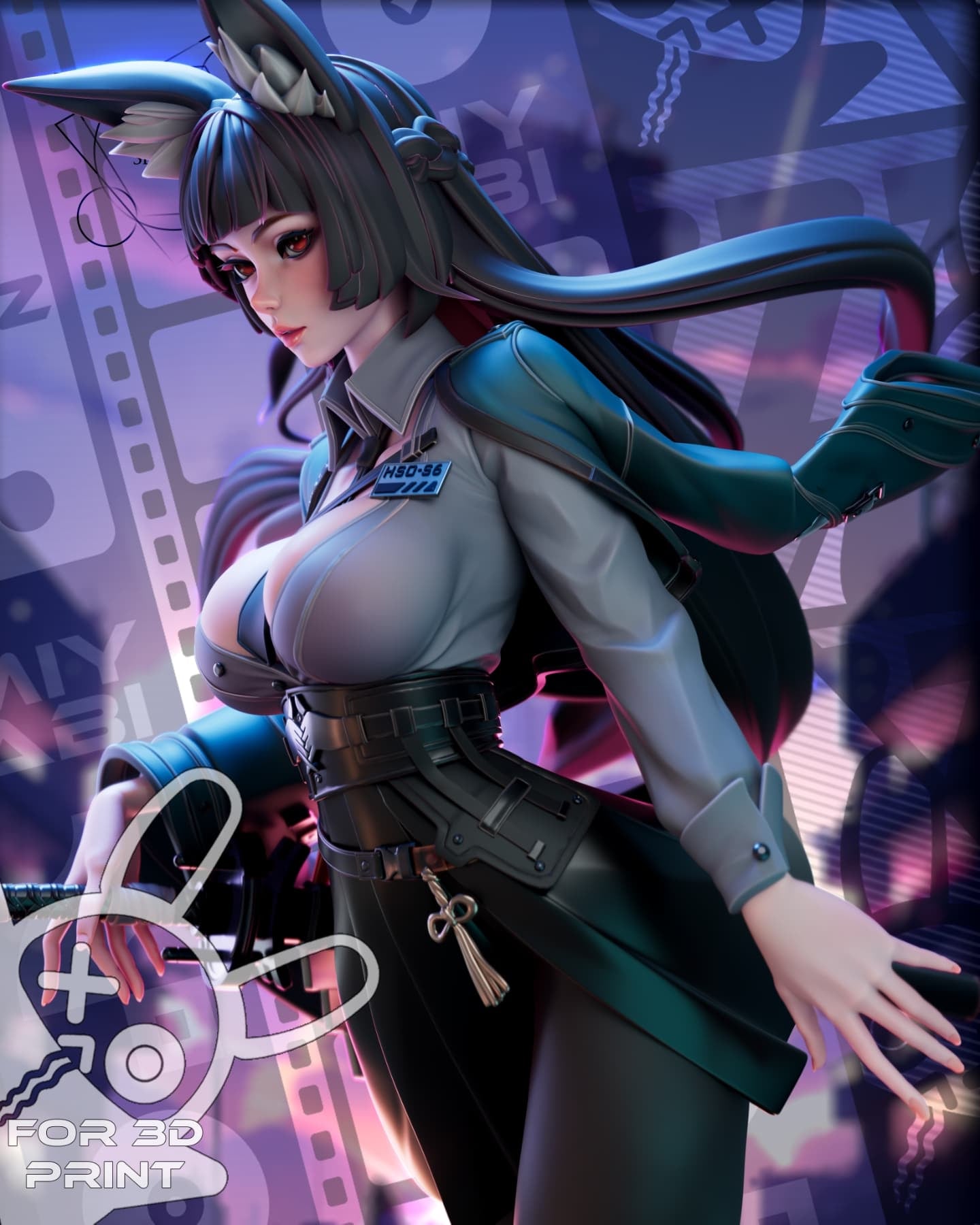 3837 Hoshimi Miyabi NSFW - Zenless Zone Zero - STL 3D Print Files