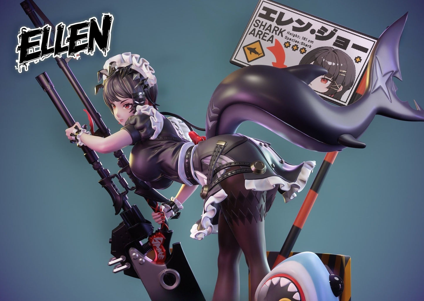 3979 Ellen Joe NSFW - Zenless Zone Zero - STL 3D Print Files