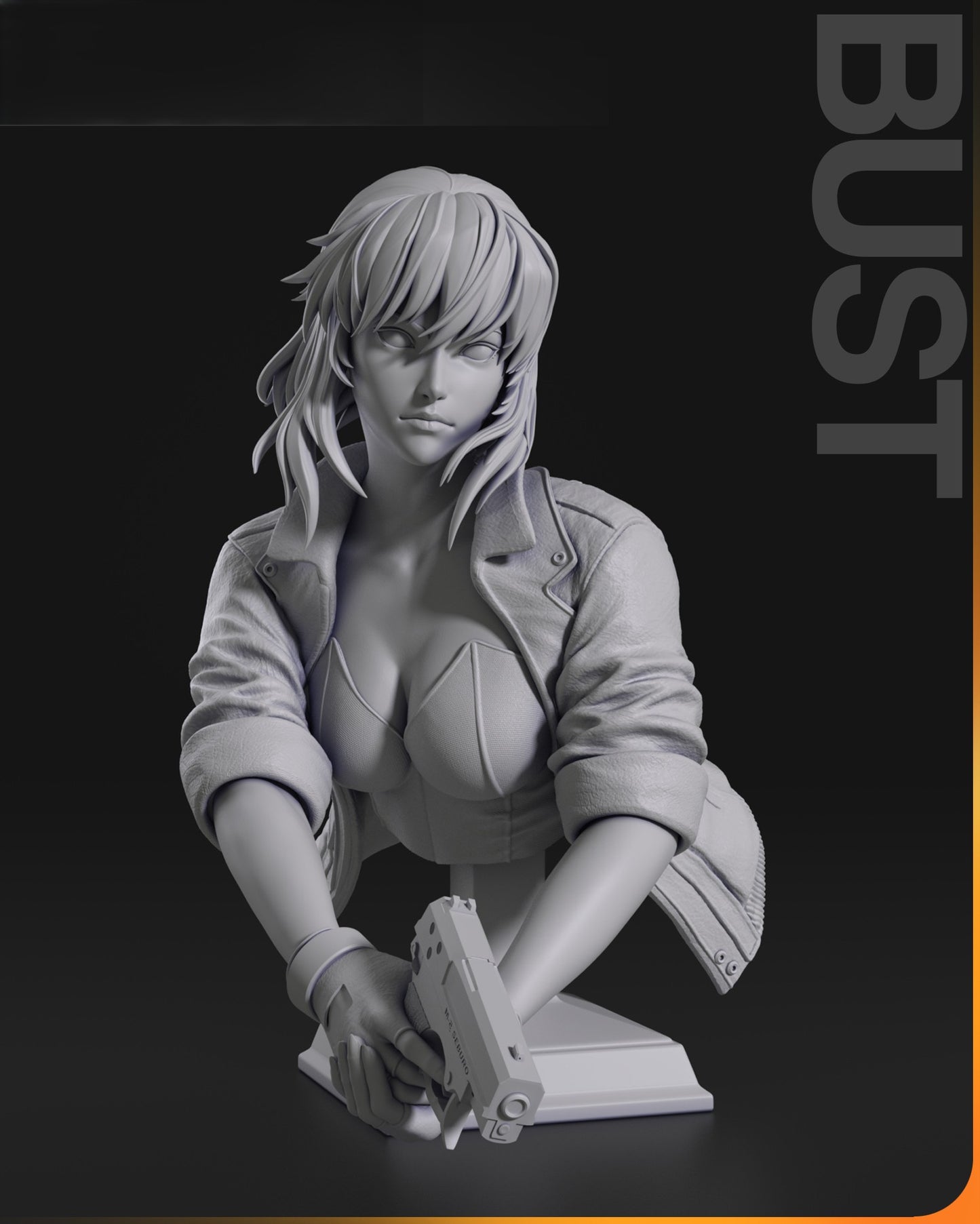 2290 Motoko Kusanagi - Ghost in the Shell - STL 3D Print Files