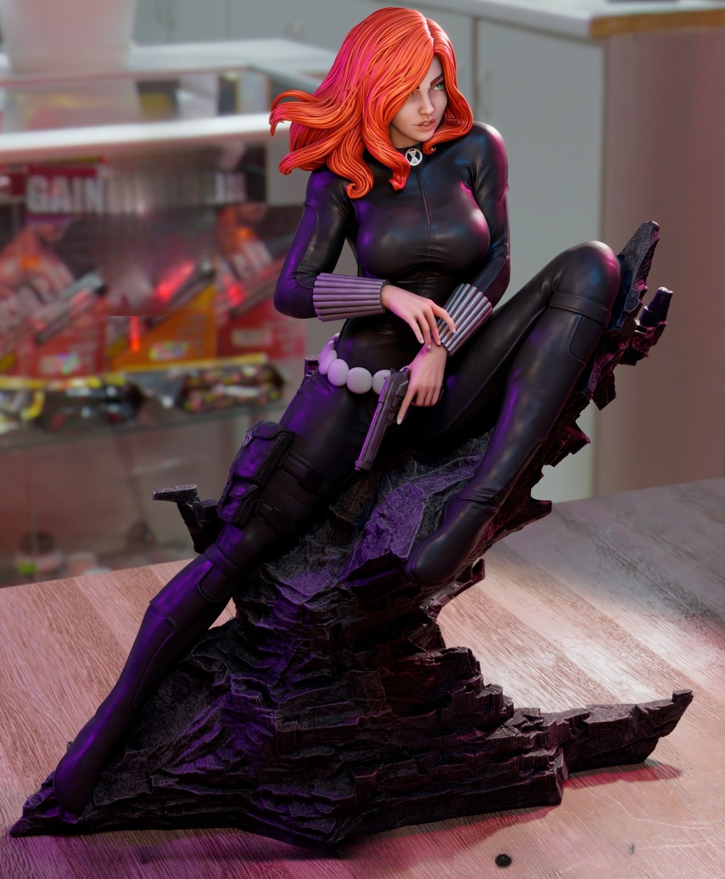 3463 Black Widow Comic - STL 3D Print Files