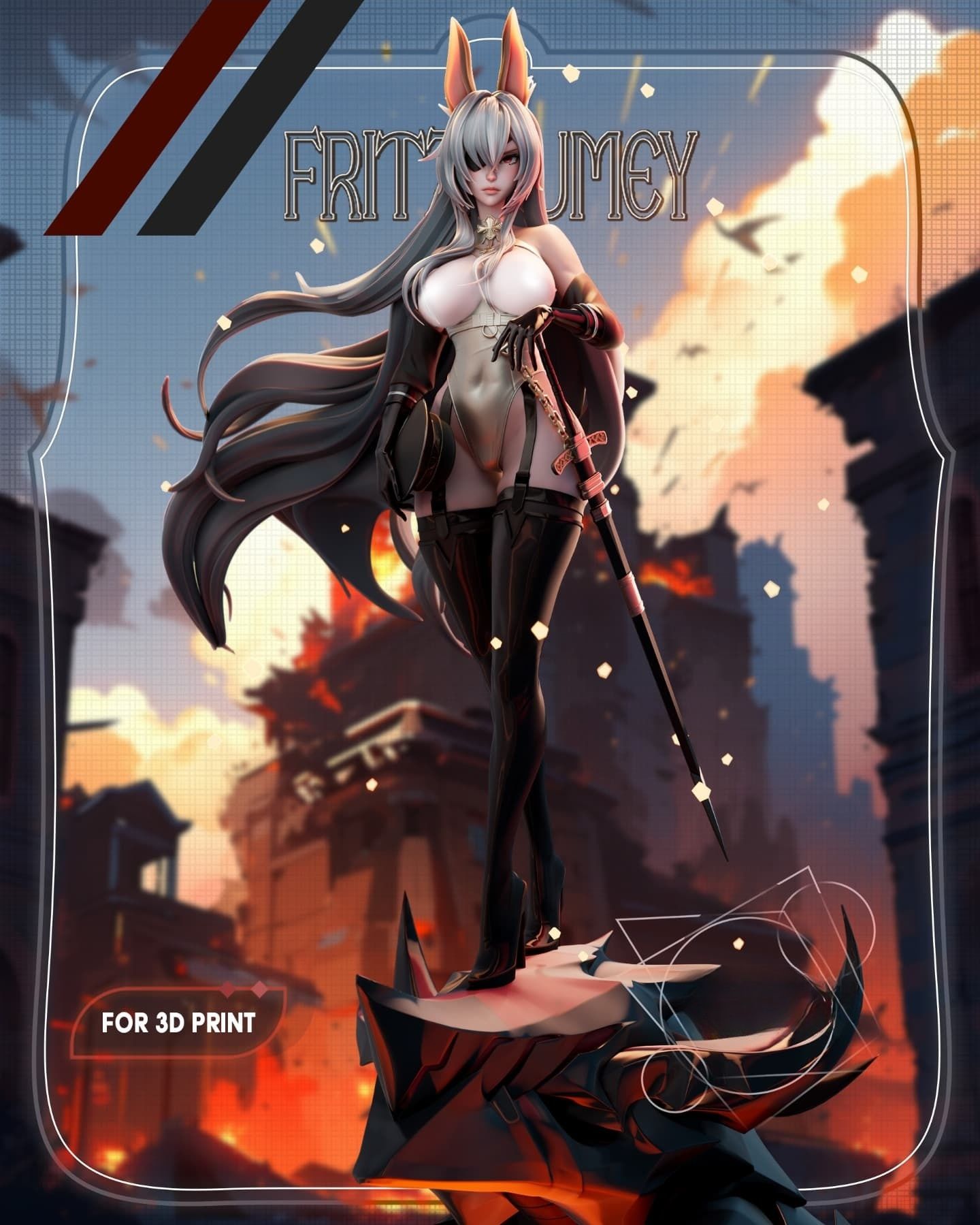 3932 Fritz Rumey - Azur Lane - STL 3D Print Files