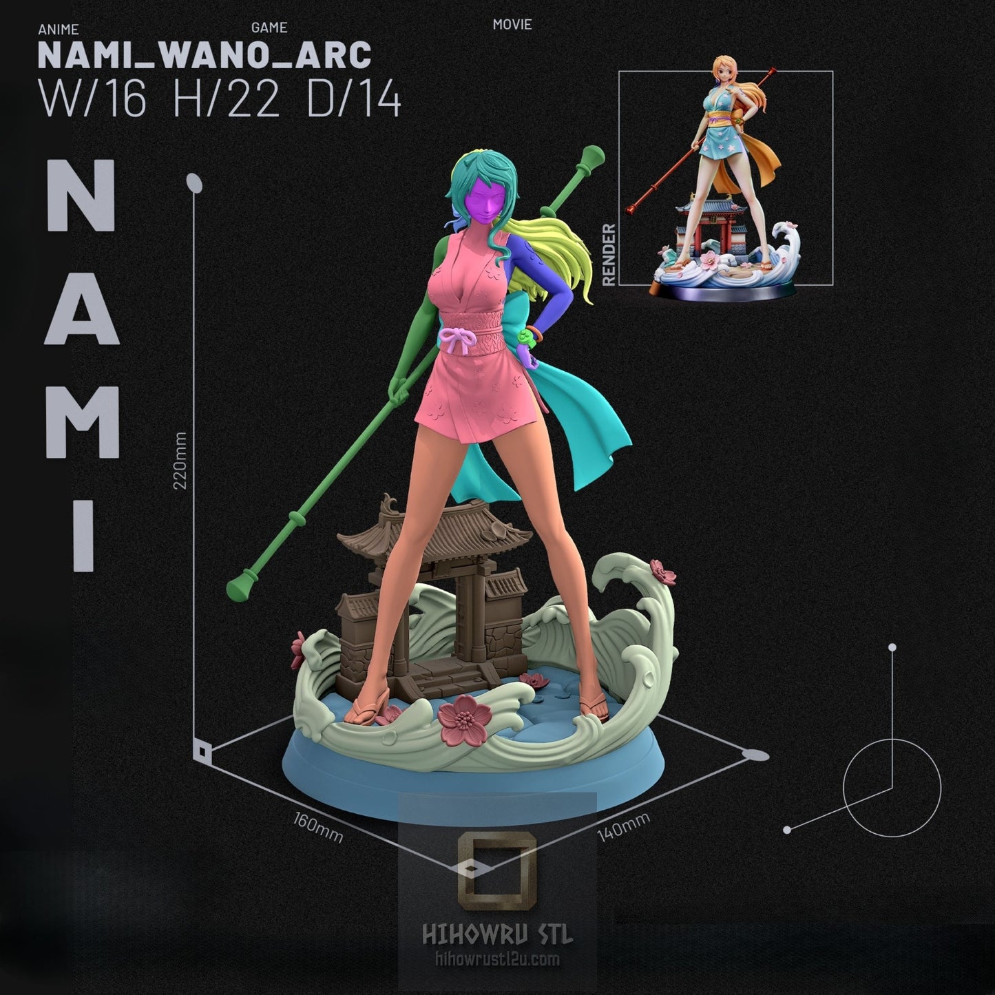 4971 Nami - One Piece - STL 3D Print Files