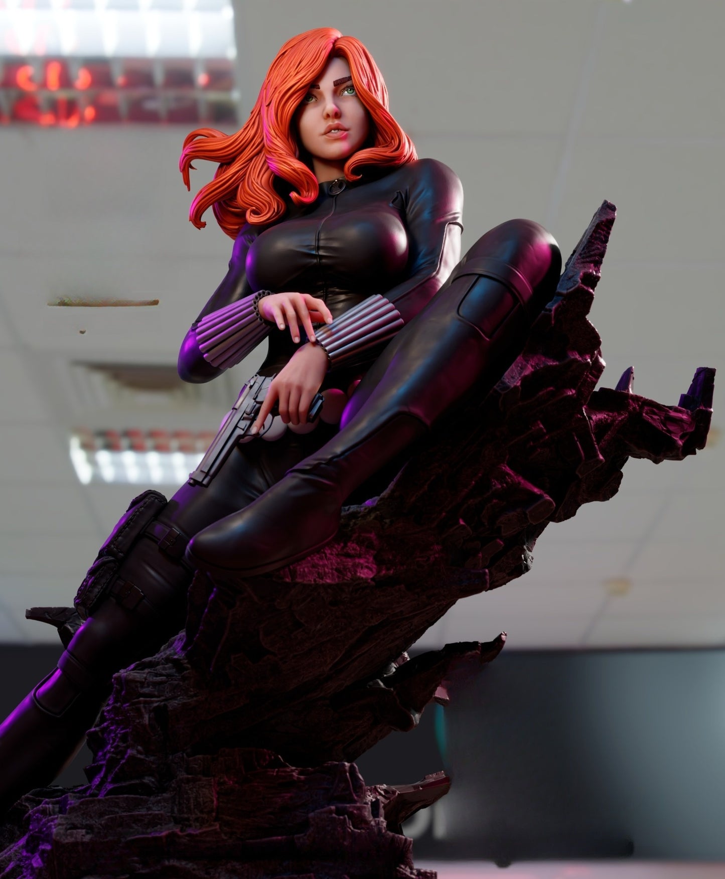 3463 Black Widow Comic - STL 3D Print Files
